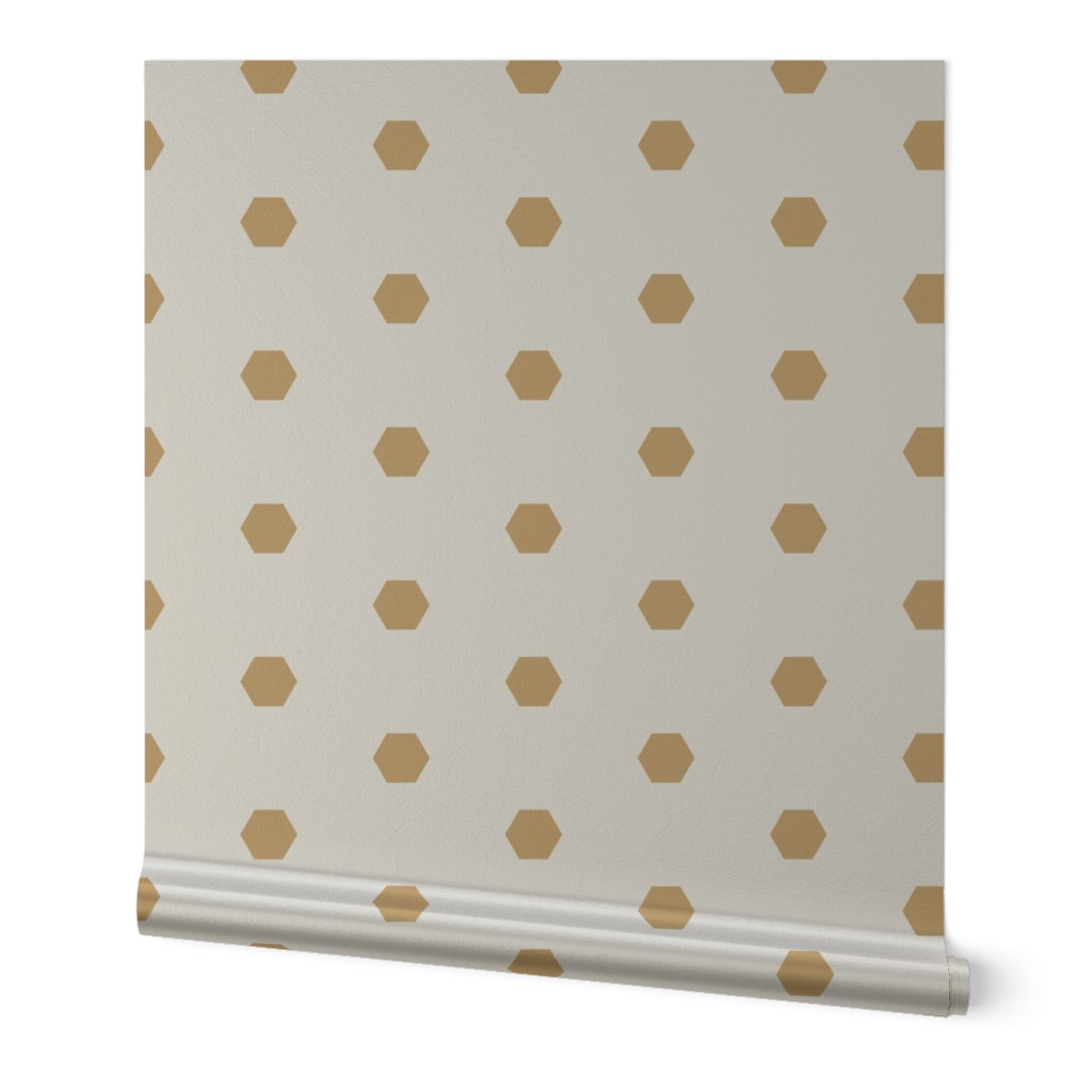 Hexagon dots beige