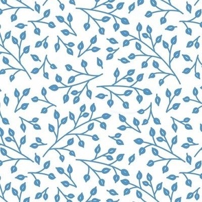Snow Thyme Winter Floral Blue