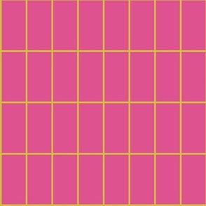 70s Simple Tiles - Hot Pink / Empire Yellow