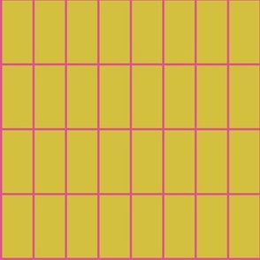 70s Simple Tiles - Empire Yellow /Hot Pink