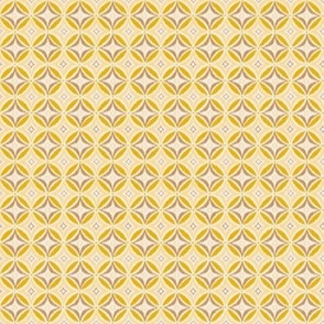 Small Ikat Tile Geometric 4x4 in Bumblebee Yellow