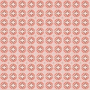 Small Ikat Tile Geometric 4x4 in Coral