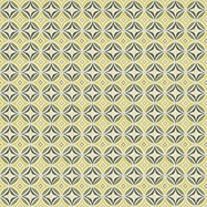 Small Ikat Tile Geometric 4x4 in Greens