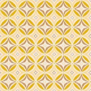 Medium Ikat Tile Geometric 8x8 in Bumblebee Yellow