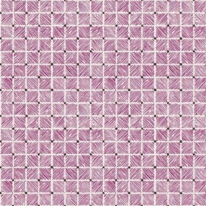 Geo Tile Block Print - Small-Scale - wild aster purple