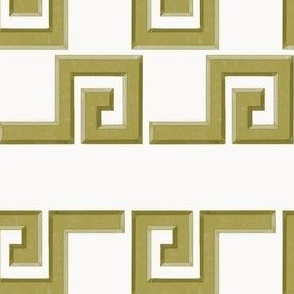 Greek Key Stripe Citron