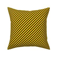 Yellow and Black Diagonal Stripes - Large
