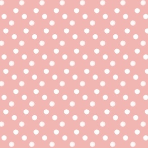 Watercolor Polka Dots, Paradise Pink