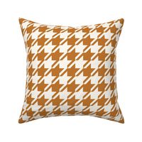 Houndstooth Cozy Ochre Dove White / Cottagecore / Halloween / Large