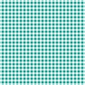 Small Scale Eighth Inch Teal Gingham – Boho Rose Coordinate – 3 inch Repeat
