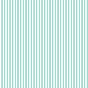 Pinstripe Solid Eighth Inch Scale – Aqua Green and White - 8 inch Repeat – Boho Rose Coordinate