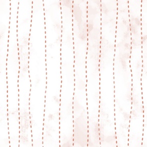 Striped Dotted Line Blender - Peach Orange - Large
