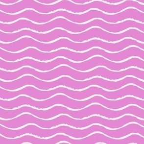 Summery Ocean Waves Stripe in Purple Orchi (Medium)