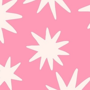 Boho Sun Burst Starbursts in Pink Blossom (Jumbo)
