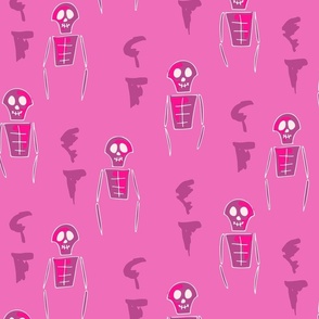Skeleton troop - neon pink, magenta and lilac  //  Big scale