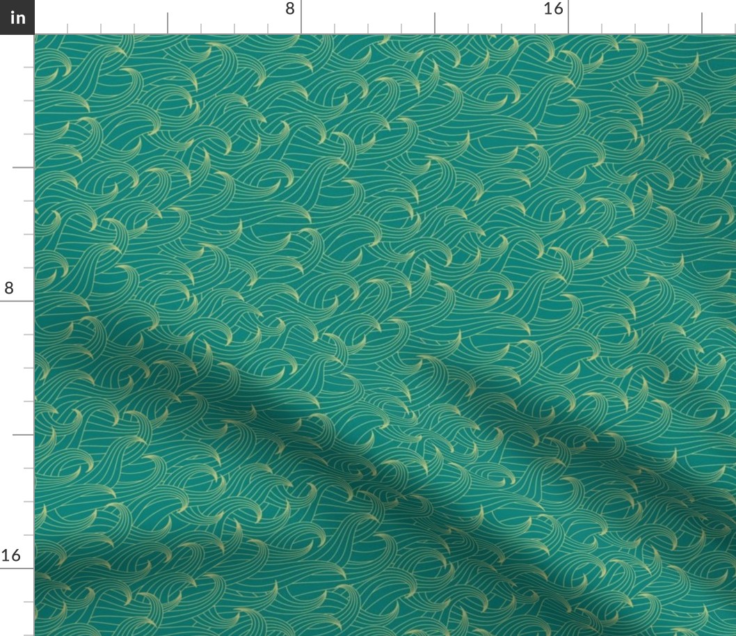 (s) waves coastal chic sea green