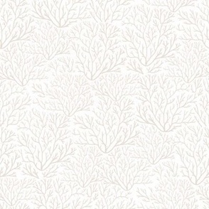[small] Neutral Coral Reef - Coastal Chic Boho Under the Sea - Sandy Beige on Warm Ivory White