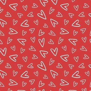 Download free Coquette Red Heart Pattern Wallpaper 