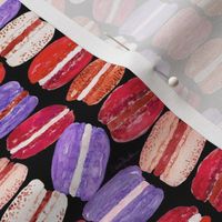 Red Stacked Macarons Watercolor