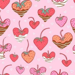 Chocolate covered strawberries Valentine's Day wedding sweets pink red - LARGE SCALE
