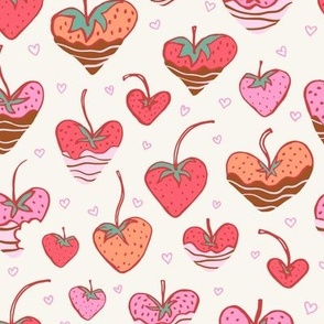 Chocolate covered strawberries Valentine's Day wedding sweets pink red  orange- LARGE SCALE