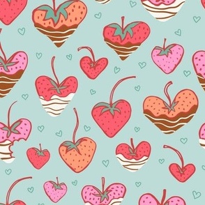 Chocolate covered strawberries Valentine's Day wedding sweets pink red  orange blue- LARGE SCALE