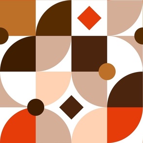brown red geometric abstraction