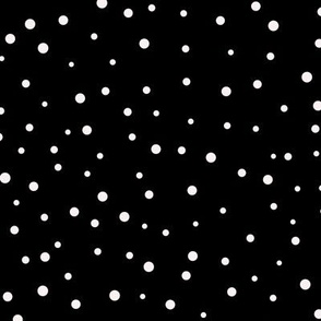 Scattered Dots – Organic and Irregular Dots, Black and Light Light Pink
