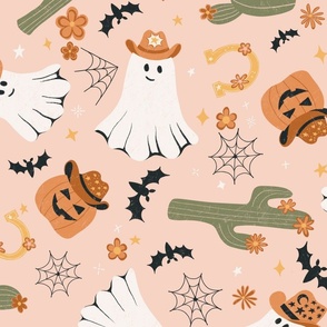 Wild West Ghosts with Spooky Pumpkins (large scale)