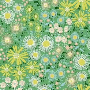 pastel daisy garden