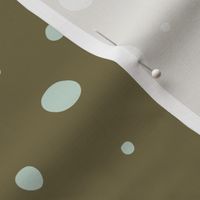 Dots - French Country Table linens - Light blue and green 