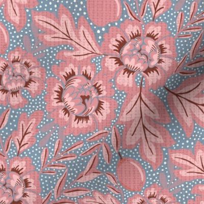 Floral and fruity with a vintage touch  - French Country - Pink and blue