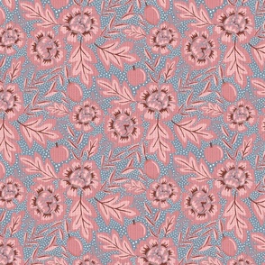 Floral and fruity with a vintage touch  - French Country - Pink and blue
