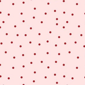 Valentine's Red spots on light pink 6x6