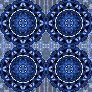 Bohemian mandala patch - blue