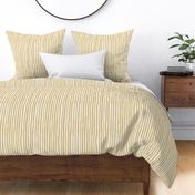 Irregular Organic Stripes – Scandinavian Hand-Drawn Vertical Lines with Brush Marks, Off-White and Golden Ochre