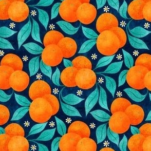 Floral Oranges on Dark