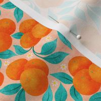 Floral Oranges on Peach