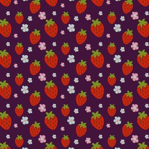 Strawberries and flowers - Large scale