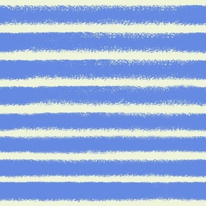 Coral blue and vanilla beige Whimsical Stripes 