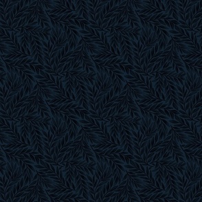 Artistry in leaves: Arts & crafts inspired pattern on navy, S