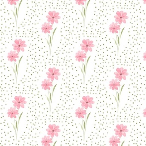 Pink Daisy & Dots