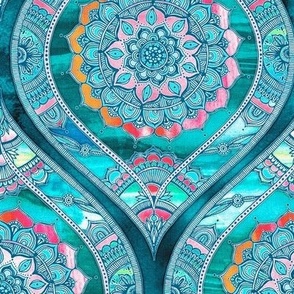  Radiant Boho Color Play in Teal Medium Ogees