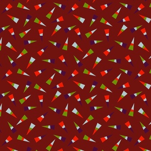 Purple, light blue, red and green triangles - Medium scale
