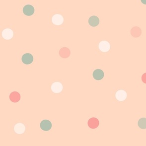 Pastel Polka Dots (Peach)