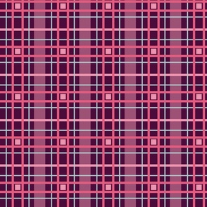 Light blue and pink plaid - Small scale