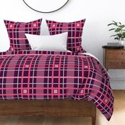 Light blue and pink plaid - Large scale