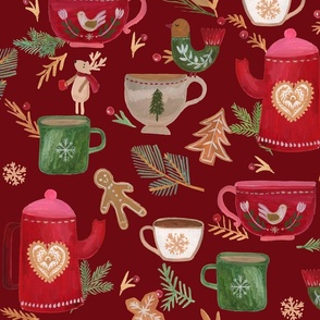 Cozy Christmas red - large