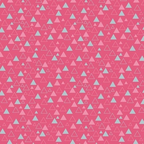 Pink and light blue triangles - Medium scale