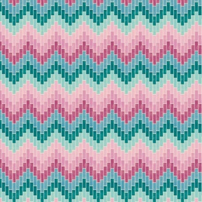 Block Waves - Small - Blue, Pink & Purple